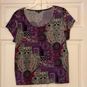 Short sleeve purple top